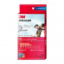 3M 淨呼吸 靜電空氣濾網-高效級-9808-CTC-4片裝 (適用冷氣/清淨機/除濕機除溼)